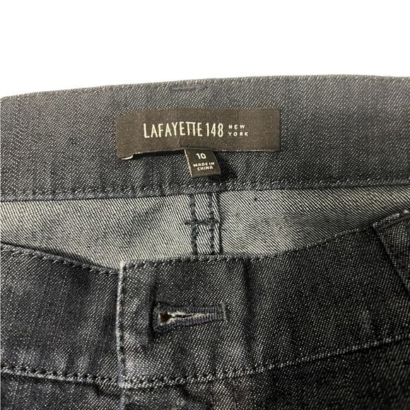 Lafayette 148 Straight Leg Mid-Rise Jeans - 10 - Picture 4 of 7